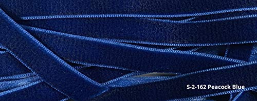 Renaissance Vintage 3/8'' Velvet Ribbon -, Velvet Ribbon - Made in Swiss,- 3/8" Peacock Blue Velvet, 10 Yards #162 - Image 2