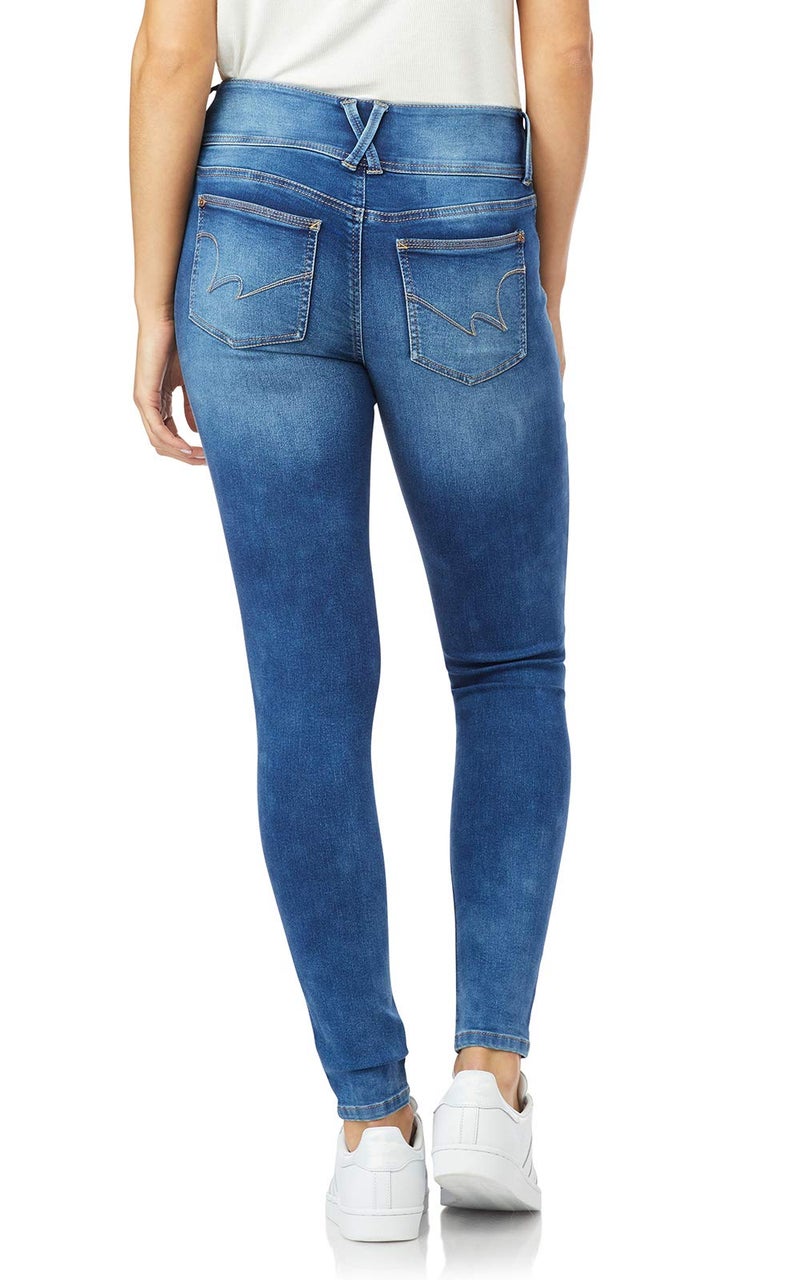 WallFlower Women's Sassy Skinny High-Rise Insta Soft Juniors Jeans (Standard and Plus), Kelly, 11 - Image 3