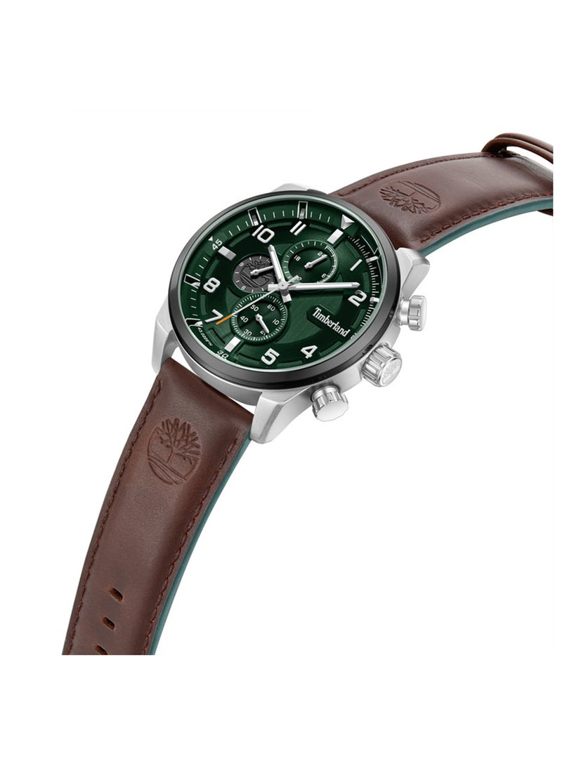 Timberland Men Henniker II Blue Dial Leather Strap Multifunction Watch for Men, 46mm - Image 2