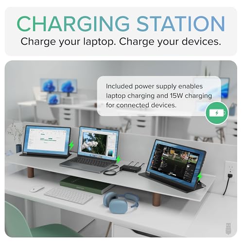 Plugable Thunderbolt 4 Hub | 60W Laptop Charging | 3X Thunderbolt 4 Ports | Dual 4K/Single 8K Displays | USB4 Compatibility - TBT4-HUB3C - Image 5