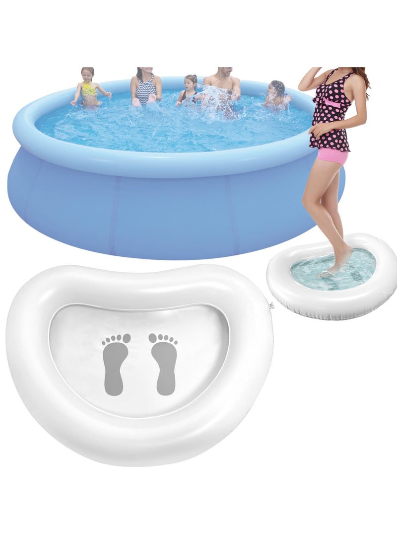 SOLARAE Inflatable Foot Pool Bath Basin, 35.5x28 inch Pool Foot Soak Washing Tub, Portable Foot Soaking Basin for Pool Entry Ladder Swimming Pool, Clean Feet Pedicure Supplies Suitable for Pool Spa - Image 5