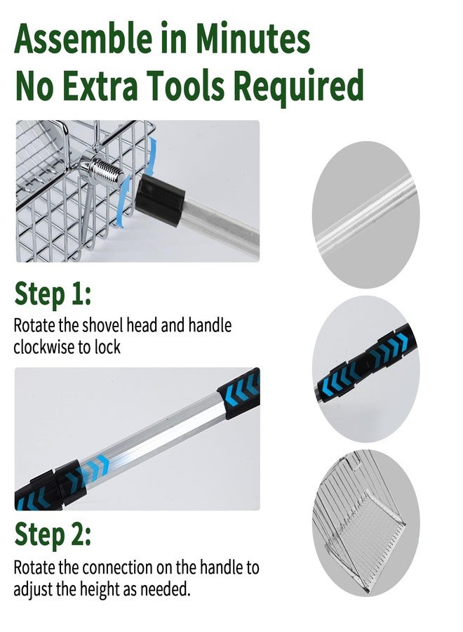 أوفيل مجرفة صغيرة لفضلات الدجاج مقاس 5 بوصات، مجرفة لفضلات حظيرة الدجاج بمقبض قابل للتعديل من الفولاذ المقاوم للصدأ، مجرفة متعددة الوظائف لفضلات الدجاج مع فتحة تعليق لتنظيف حظيرة الدجاج وفضلات الحيوانات الأليفة - Image 3