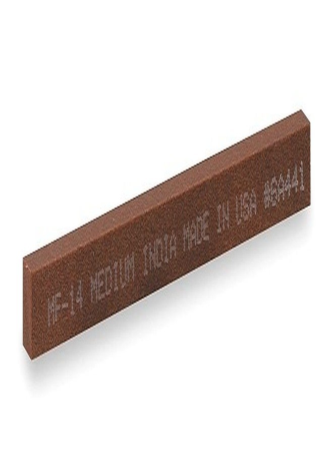 Norton Square Shape 4 x 1/4" Size 240 Micron Grade Medium Grit Grade India Sharpening Stone - Image 1