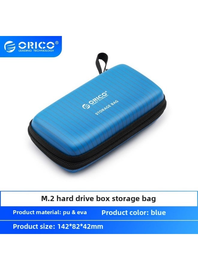 Mobile Hard Disk Storage Bag Mobile Hard Disk Protection Cover Hard Disk Packaging Box Hard Disk Storage Box Hard Disk Protection Box-Color:M.2 Hard Disk Storage Bag "blue" HXM02  - Image 1