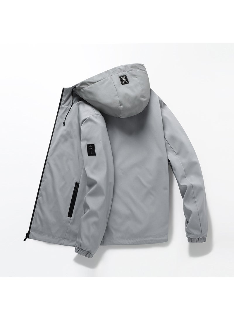 Generic - Mens Casual Hooded Jacket Fall 2020 New Plus Size Blue - Image 1