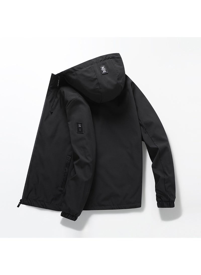 Generic - Mens Casual Hooded Jacket Fall 2020 New Plus Size Blue - Image 1