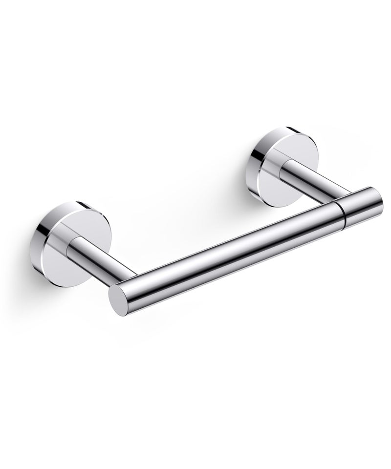FORIOUS Toilet Paper Holder Wall Mount, Stainless Steel Rustproof Double Post Pivoting Tissue Roll Holder for Bathroom, Commercial Toilet Paper Dispenser, Chrome - Image 1