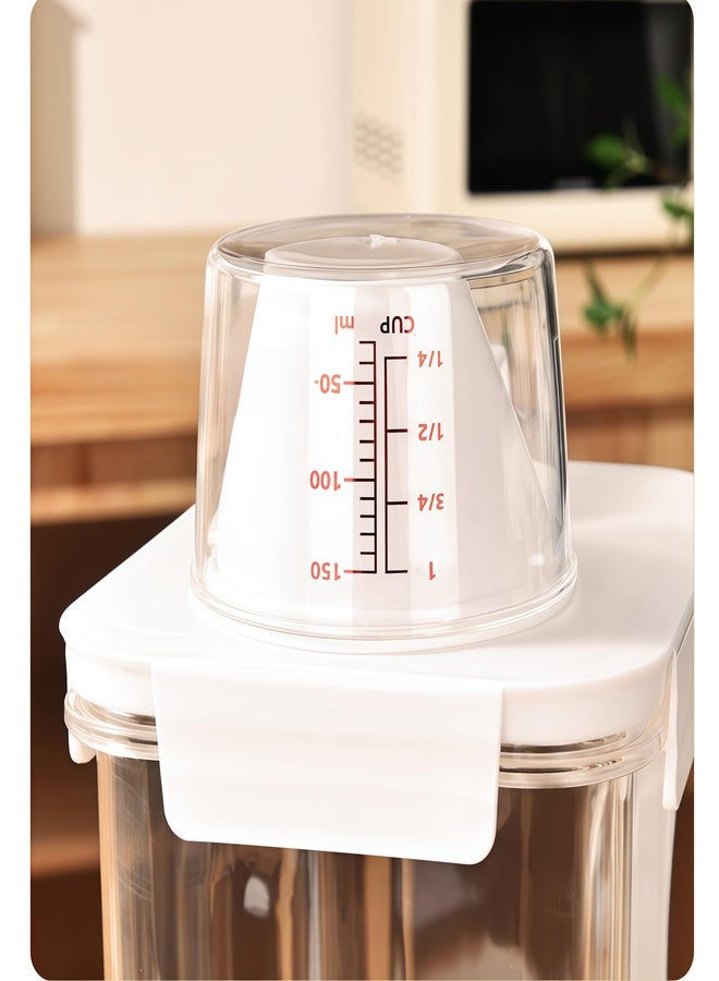 Komost Airtight Food Storage Canisters with Measuring Cup - Ideal for Cereal, Flour & Sugar | Kitchen Pantry Organization Containers, Dry Food Storage (2800ml) - Image 4