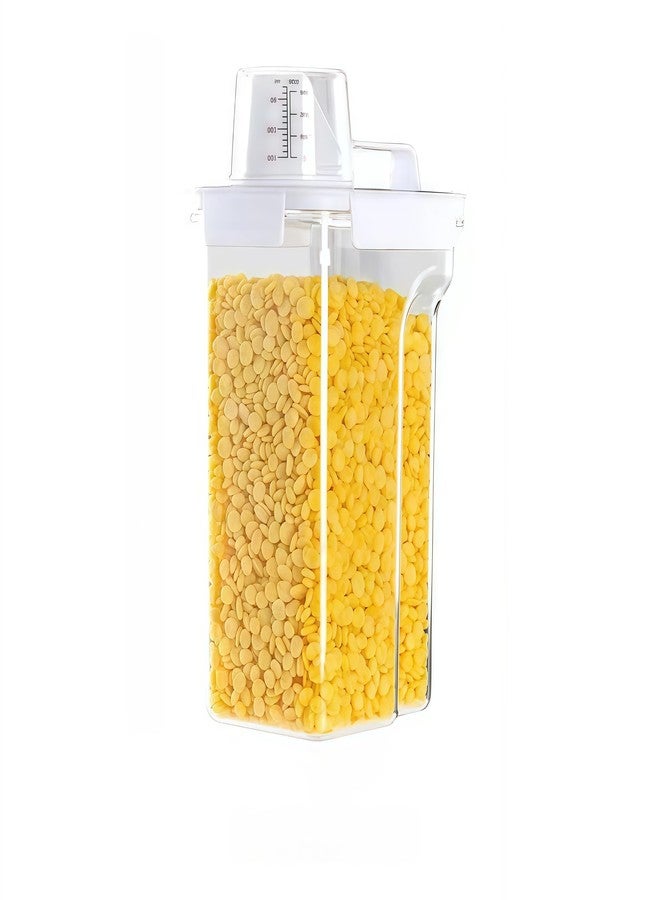 Komost Airtight Food Storage Canisters with Measuring Cup - Ideal for Cereal, Flour & Sugar | Kitchen Pantry Organization Containers, Dry Food Storage (2800ml) - Image 1