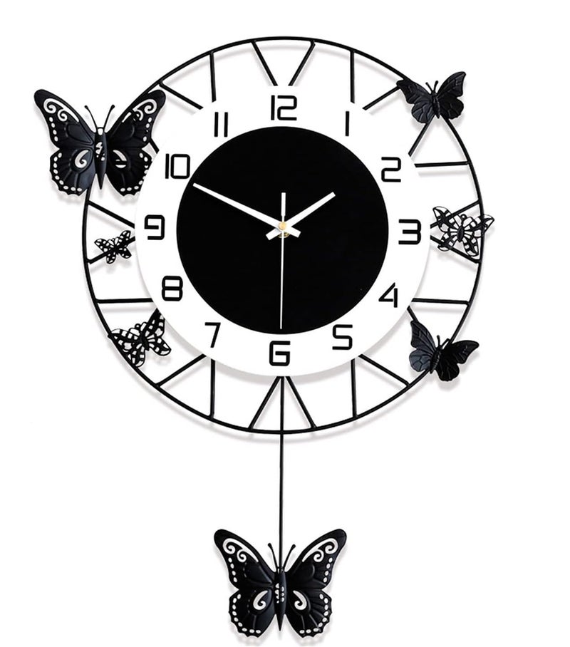 AVVIC MART Wall Clock Stylish Metal Analog Wall Clock for Living Room, Bedroom, Office, Kitchen, Home and Hall | Antique Fancy Big Size Modern Wall Watch (Style-25, 40 CM) - Image 4