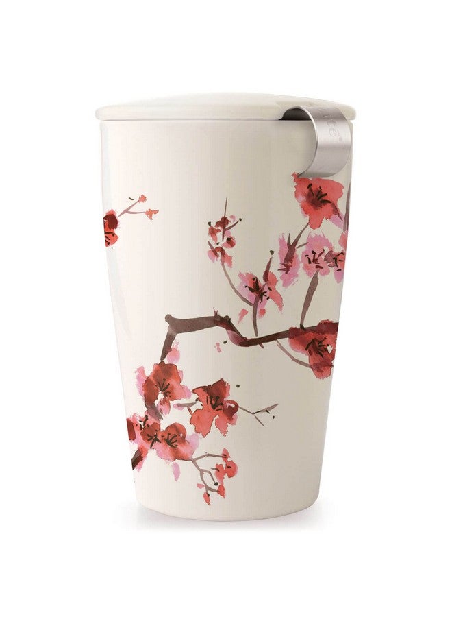 Tea Forte Tea Forté KATI Single Cup Loose Leaf Tea Brewing System, Insulated Ceramic Cup with Improved Tea Infuser and Lid, Cherry Blossoms  - Image 1