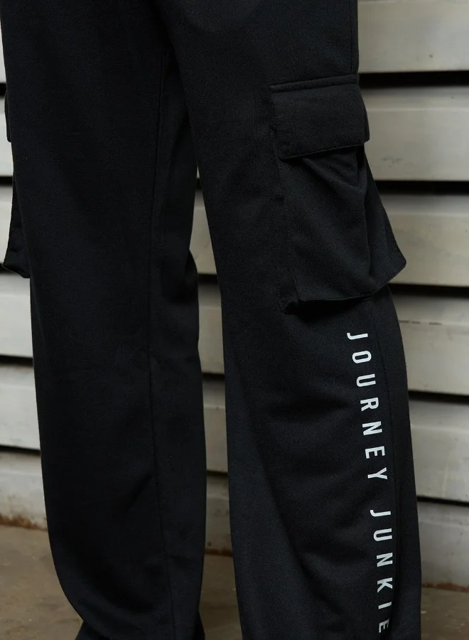 HIGH STAR Men’s Straight Fit Black Trousers – Sleek and Comfortable