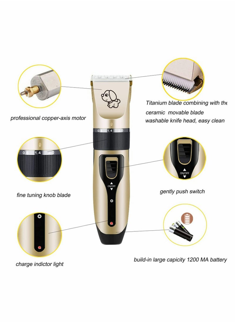 Captaintech Rechargeable Cordless Dog Grooming Clippers Kit with Low Noise and Efficient Hair Trimming Set  - Image 5