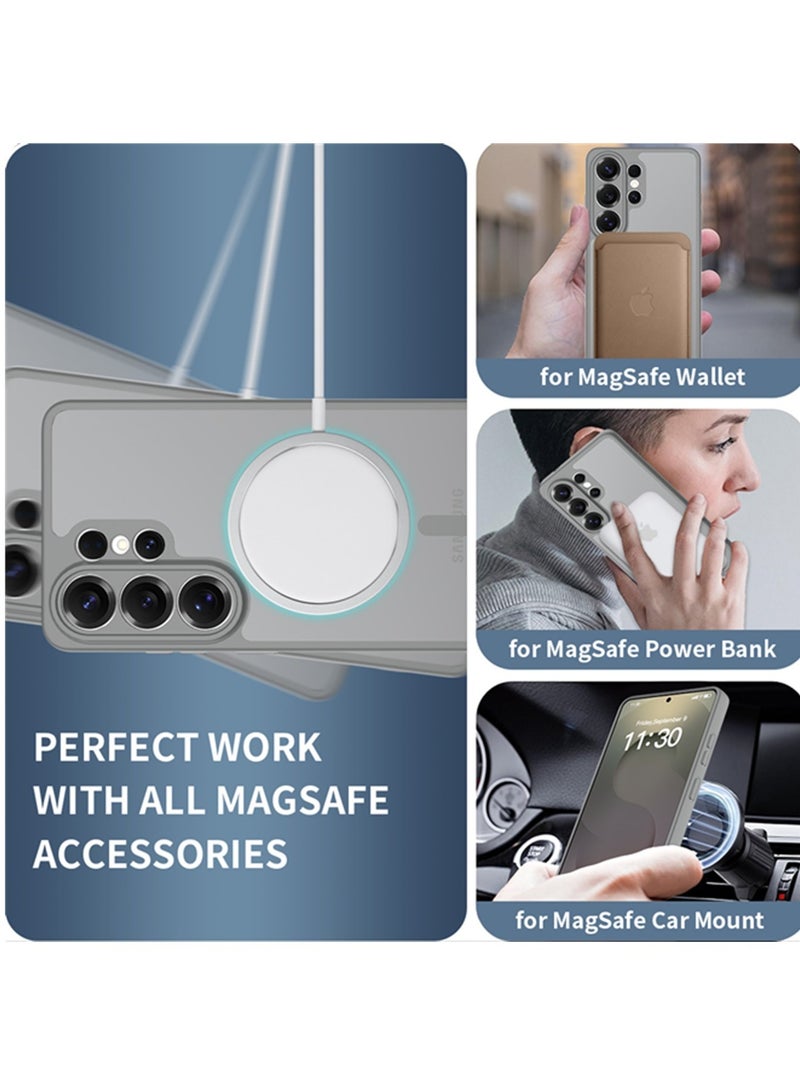 Adando Strong Magnetic Case for Samsung Galaxy S26 Ultra 5G, Compatible with Magsafe, Slim Translucent Matte Mil-Grade Drop Protection Rugged Magnetic Case (Dark Gray, Galaxy S26 Ultra 5G) - Image 2