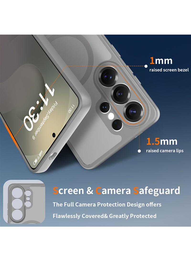 Adando Strong Magnetic Case for Samsung Galaxy S26 Ultra 5G, Compatible with Magsafe, Slim Translucent Matte Mil-Grade Drop Protection Rugged Magnetic Case (Dark Gray, Galaxy S26 Ultra 5G) - Image 3