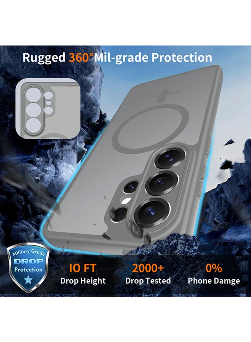 Adando Strong Magnetic Case for Samsung Galaxy S26 Ultra 5G, Compatible with Magsafe, Slim Translucent Matte Mil-Grade Drop Protection Rugged Magnetic Case (Dark Gray, Galaxy S26 Ultra 5G) - Image 4