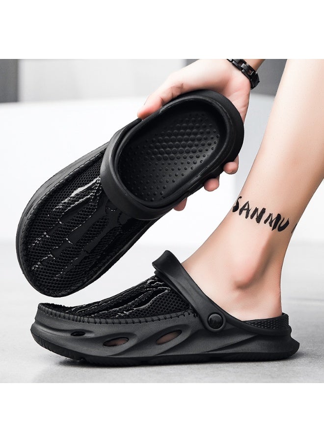 NIBEMINENT Men Sandals Summer Shoes Male  Mesh Slippers Slip-On  Soft Bottom Breathable Non-Slip Shoes  - Image 4