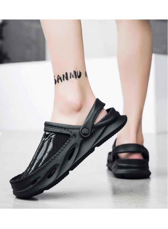 NIBEMINENT Men Sandals Summer Shoes Male  Mesh Slippers Slip-On  Soft Bottom Breathable Non-Slip Shoes  - Image 3