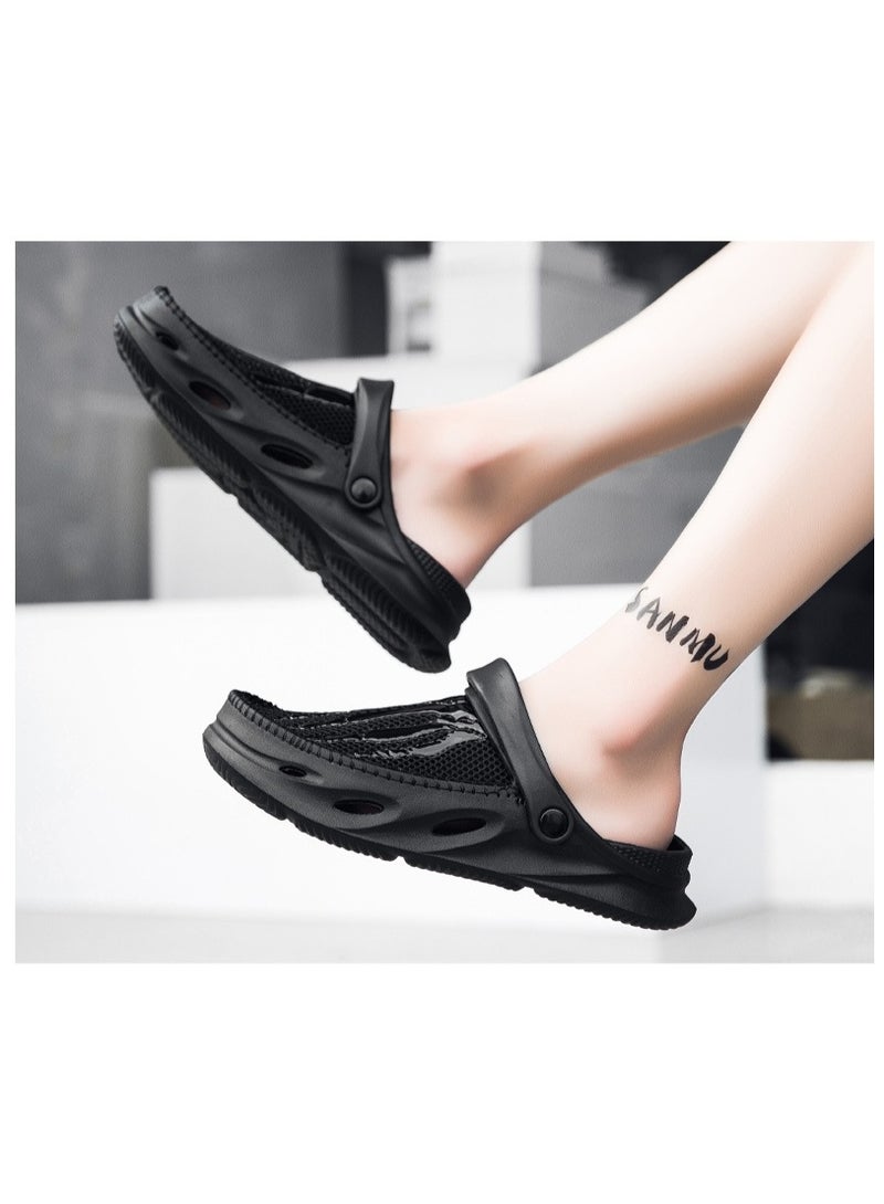 NIBEMINENT Men Sandals Summer Shoes Male  Mesh Slippers Slip-On  Soft Bottom Breathable Non-Slip Shoes  - Image 2