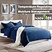 Sleep Zone Bedding Duvet Cover Cooling 120gsm Soft Zipper Closure 3 PC, Navy Blue,Full/Queen - Image 2