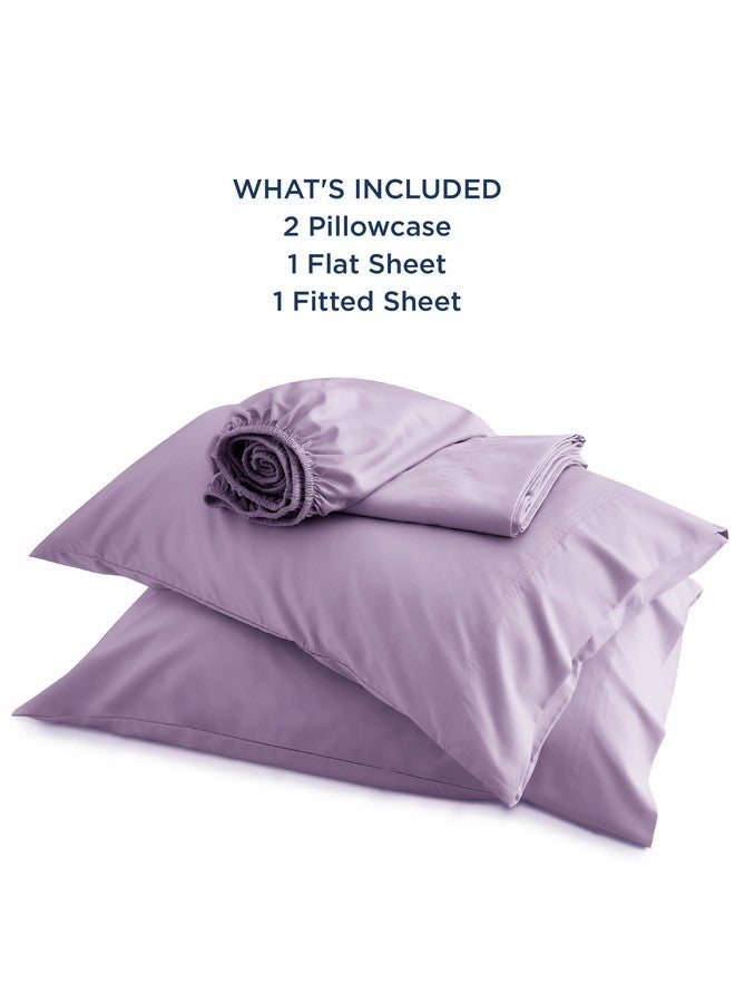 Bedsure Bedsure King Size Sheet Set, Cooling Sheets King, Rayon Derived from Bamboo, Deep Pocket Up to 16", Breathable & Soft Bed Sheets, Hotel Luxury Silky Bedding Sheets & Pillowcases, Lilac  - Image 5