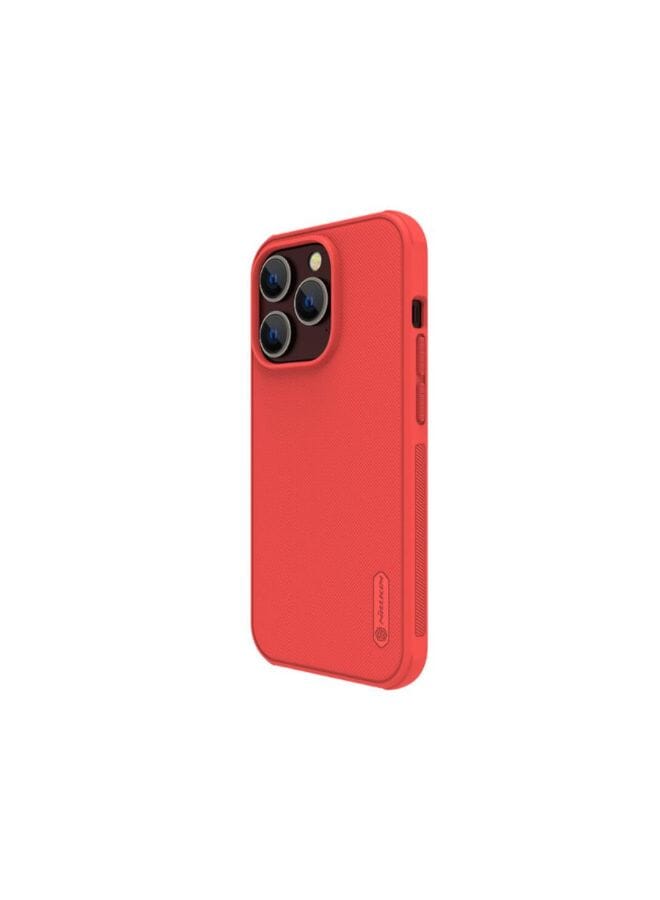Nillkin Super Frosted Shield Pro Back Cover Case for Apple iPhone 14 Pro 6.1 Inch 2022 Red  - Image 2