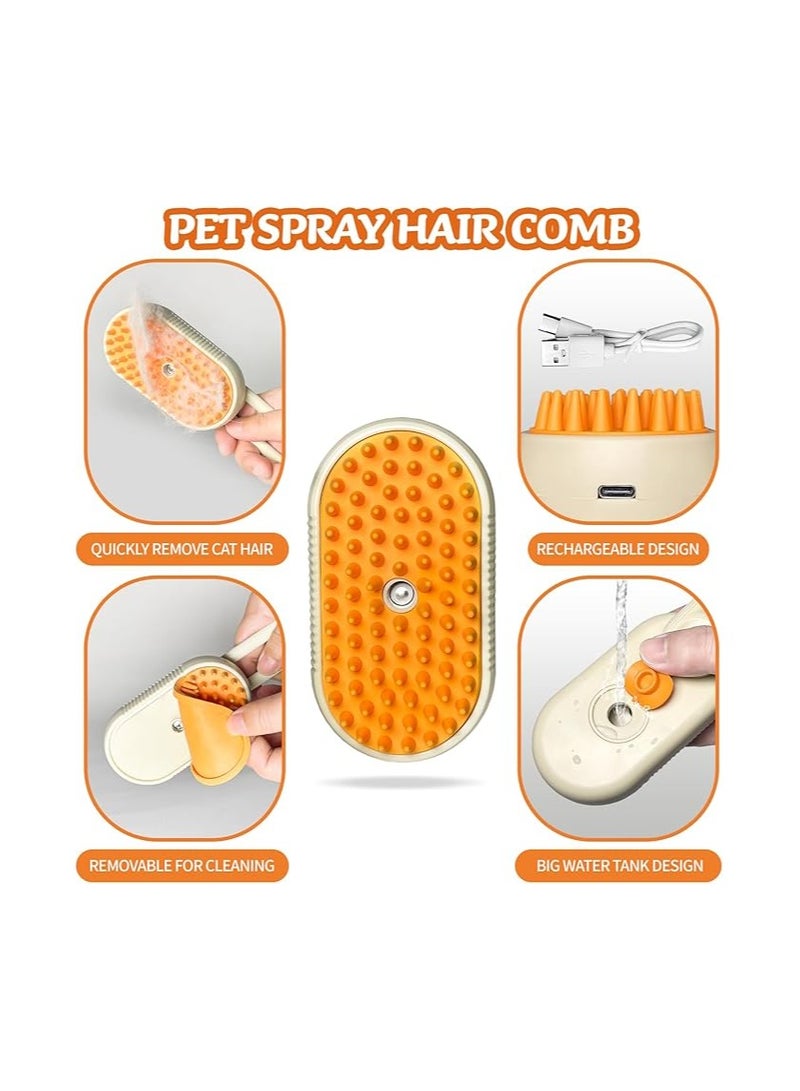 Spray Cat Brush for Shedding - Cat/Dog Steam Brush, Cat Bath Brush, Pet Steam Brush, Cat Brush with Water - Pet Spray Hair Comb, Cat Hair Brush with Steamer - Image 2
