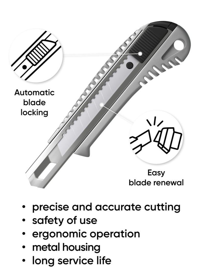 ErichKrause Metal cutter auto-lock Ferro, 18mm (plastic blister 1 pc)  - Image 3