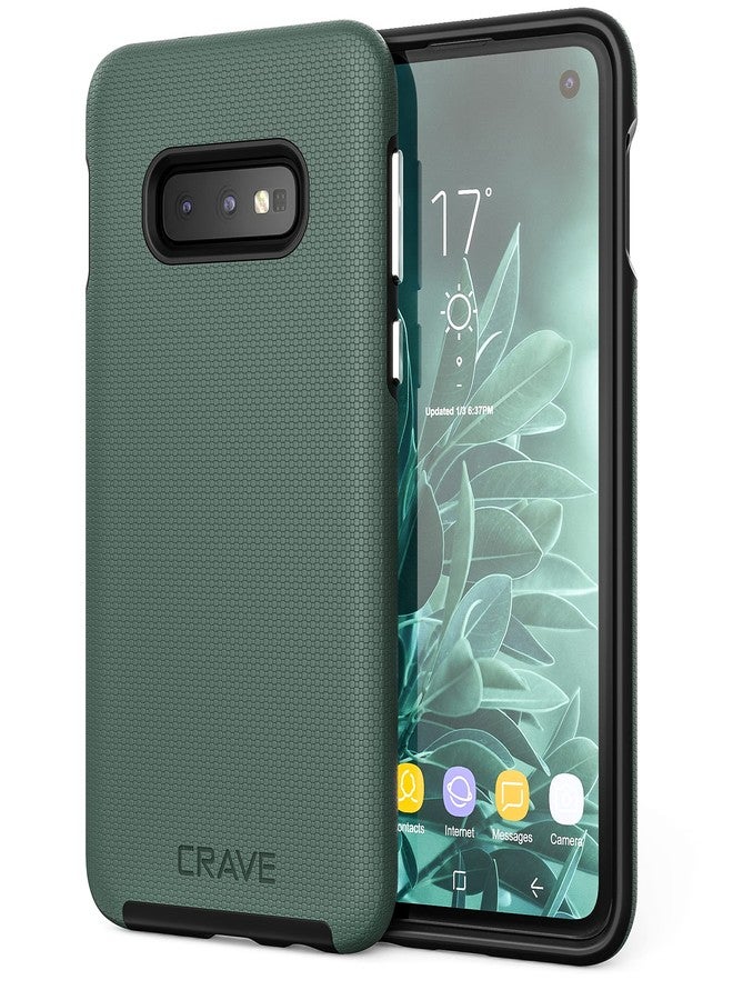 كريف جراب Crave Dual Guard لهاتف Samsung Galaxy S10e، حماية مزدوجة الطبقات مقاومة للصدمات - أخضر غابي - Image 1