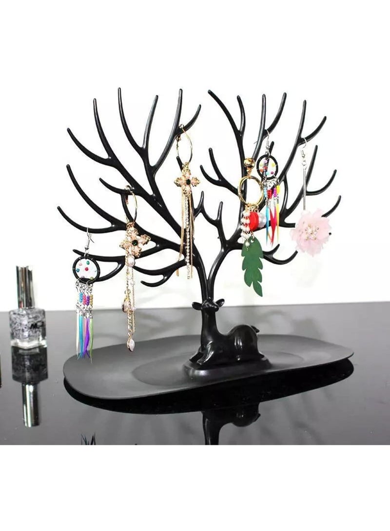 Antler Tree Jewelry Organizer – Deer Jewelry Display Stand Rack with Tray for Earrings, Rings, Necklaces, Bracelets, Lipsticks, Watches & Keys | Jewelry Holder Tree Stand, Jewelry Storage Display Rack for Women Girls - Image 5