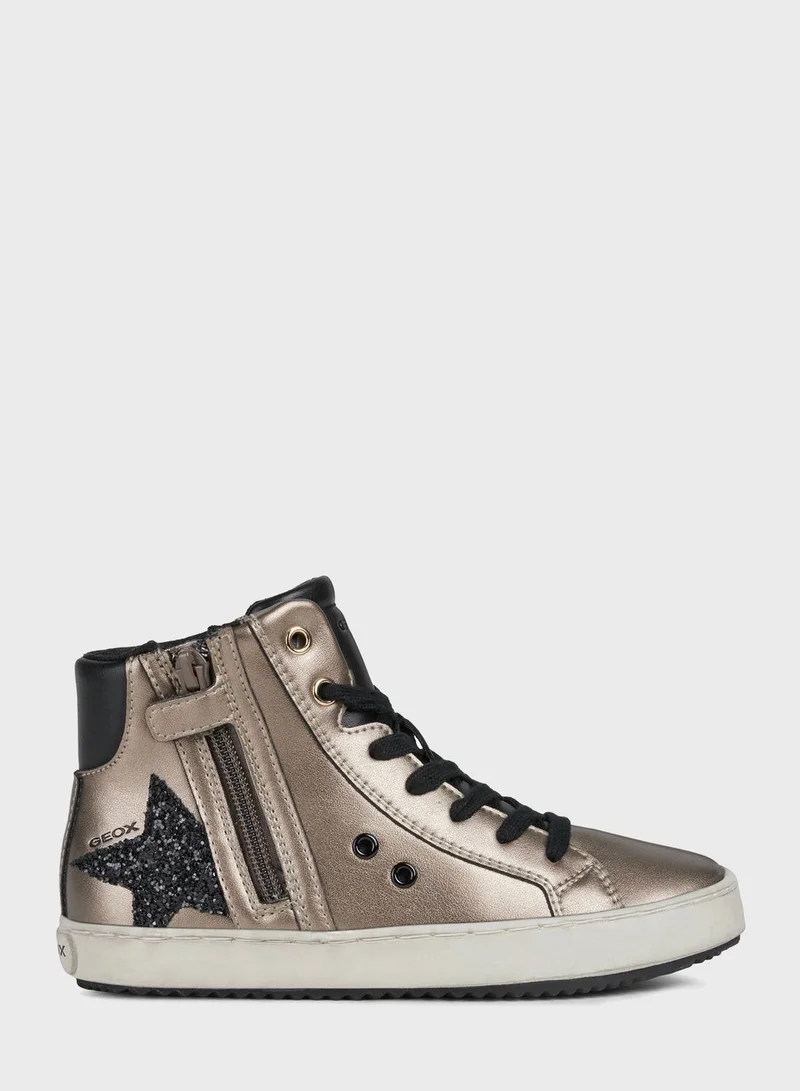 GEOX Kids Kalispera Lace Up High Top Sneaker