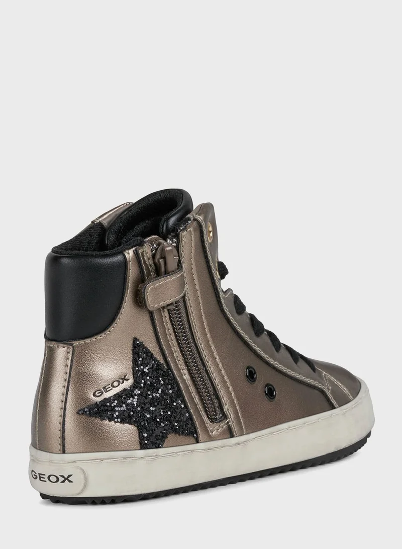 GEOX Kids Kalispera Lace Up High Top Sneaker