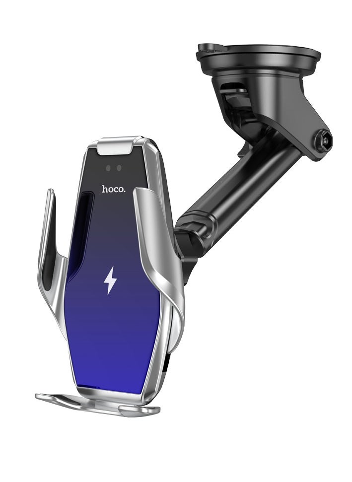 hoco. - hoco S14 Surpass Automatic Induction Wireless Charging Car Holder – 15W Fast Charging, QI Wireless Protocol, Universal Fit - Image 1