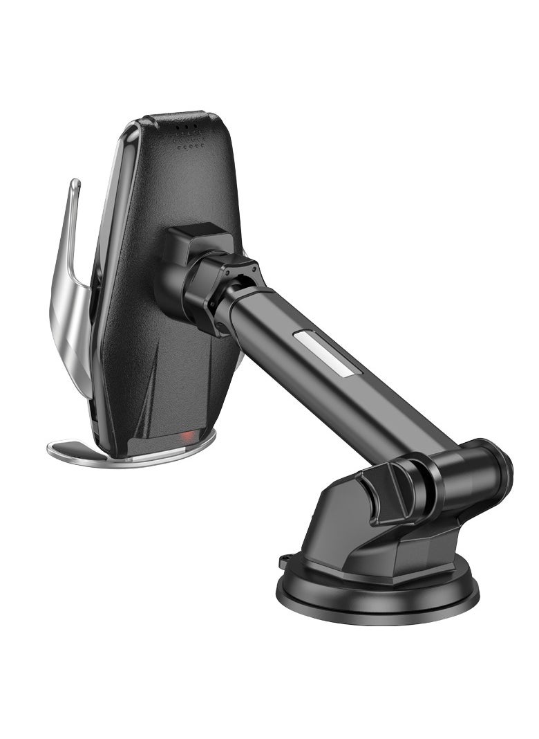hoco. - hoco S14 Surpass Automatic Induction Wireless Charging Car Holder – 15W Fast Charging, QI Wireless Protocol, Universal Fit - Image 1