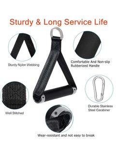 Rightsure Gym Exercise Handles, Replacement Handle Attachments for Cable Machine Pulleys, Resistance Band and Strength Trainer, Pull Down Workout Accessories, Home Gym Add On Equipment  - Image 2