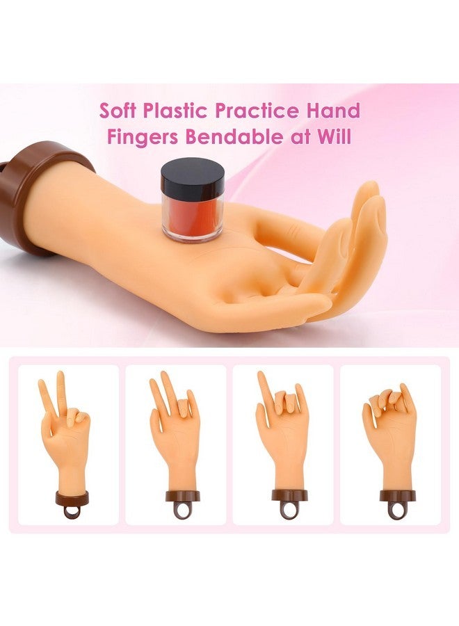 Yokilly Practice Hand For Acrylic Nails, Bendable Soft Nail Practice Hand, Flexible Plastic Nail Hand Practice, Fake Mannequin Training Hand For Nails Practice (With Clamp Holder) - Image 3