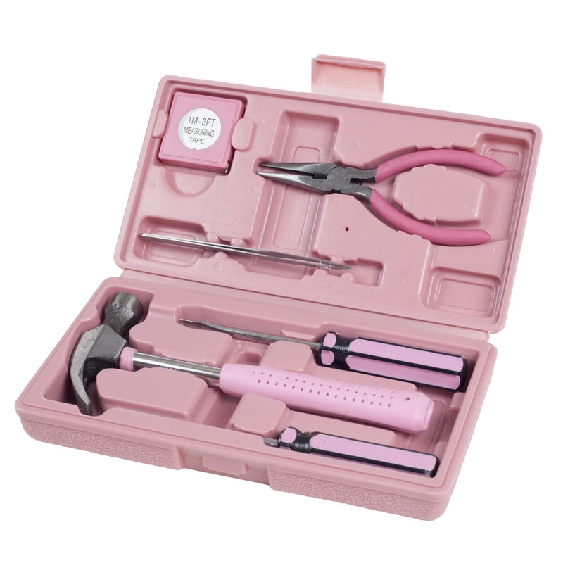 Stalwart Household Tool Box - 7-Piece Handheld Tool Kit With Hammer, Phillips Screwdrivers, Long-Nose Pliers, Tweezers, and Tape Measure by Stalwart - Image 5