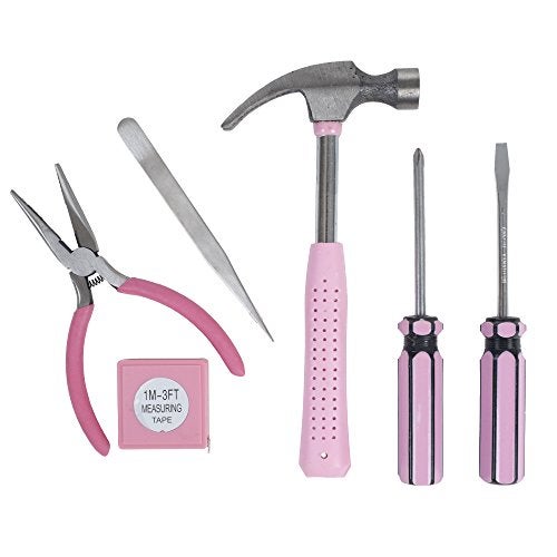 Stalwart Household Tool Box - 7-Piece Handheld Tool Kit With Hammer, Phillips Screwdrivers, Long-Nose Pliers, Tweezers, and Tape Measure by Stalwart - Image 2