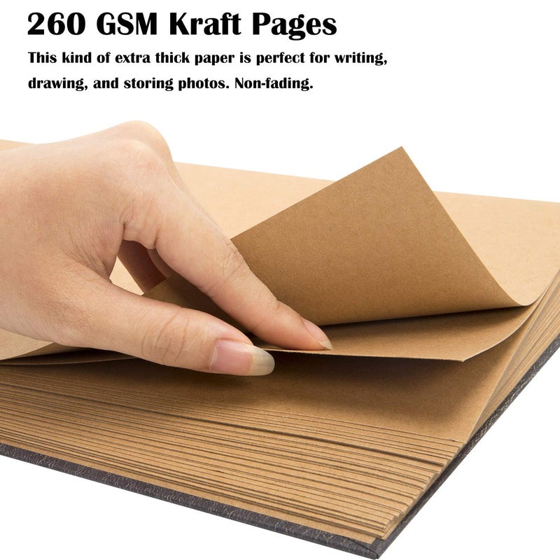 إنوتشير كتاب مغامرات Innocheer مع غلاف منقوش كبير 12.3 × 8.3 بوصة 80 صفحات سجل القصاصات هدايا الألبوم لعيد الشكر ذكرى الذكرى العائلية - Image 4