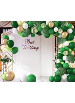 140Pcs Jungle Party Balloons Garland Arch Kit, Gold Green Balloons Dinosaur Party Decoration With Palm Leaves For Safari Animal Wild One Birthday Baby Shower Decoration Party Supplies - pzsku/Z4462133803452C8189ECZ/45/_/1680517427/2281cf7b-f886-4124-9286-f3d21b0669af