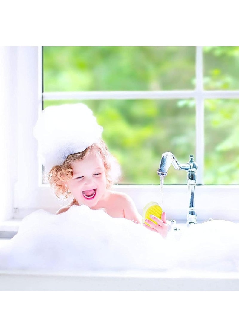 إسكدنيا 3 عبوات إسفنج تقشير للجسم على الوجهين، 3 طبقات متموجة للاستحمام، أحمر/أزرق/أخضر - Image 2