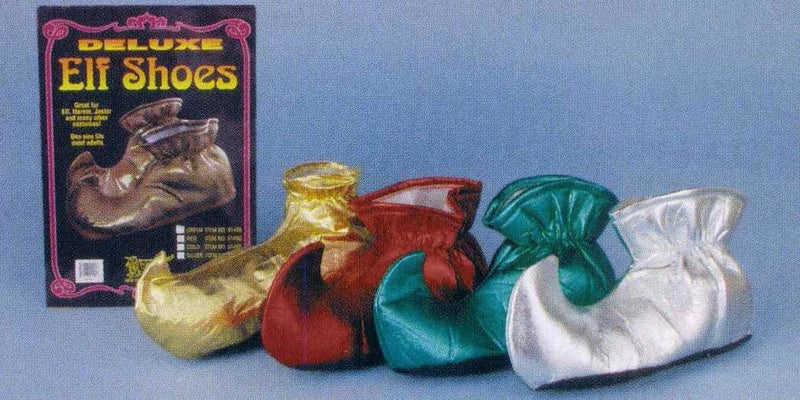 Rubies Adult Deluxe Cloth Elf Costume Shoes, Gold, One Size for Themed Parties and Halloween - Image 2