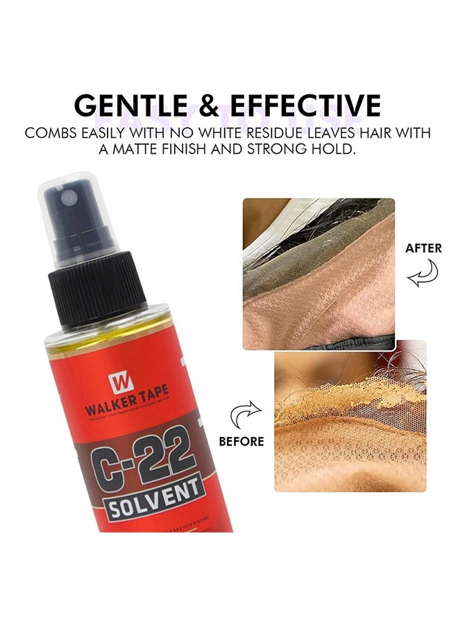 Walker Tape C-22 Solvent , Fast Glue Remover , Wig Glue Remover Spray ， Front Bonding Weave Active Lace Tape Meltblown, Scalp Cleaner Hold Glue Yellow Remover118ml - Image 4