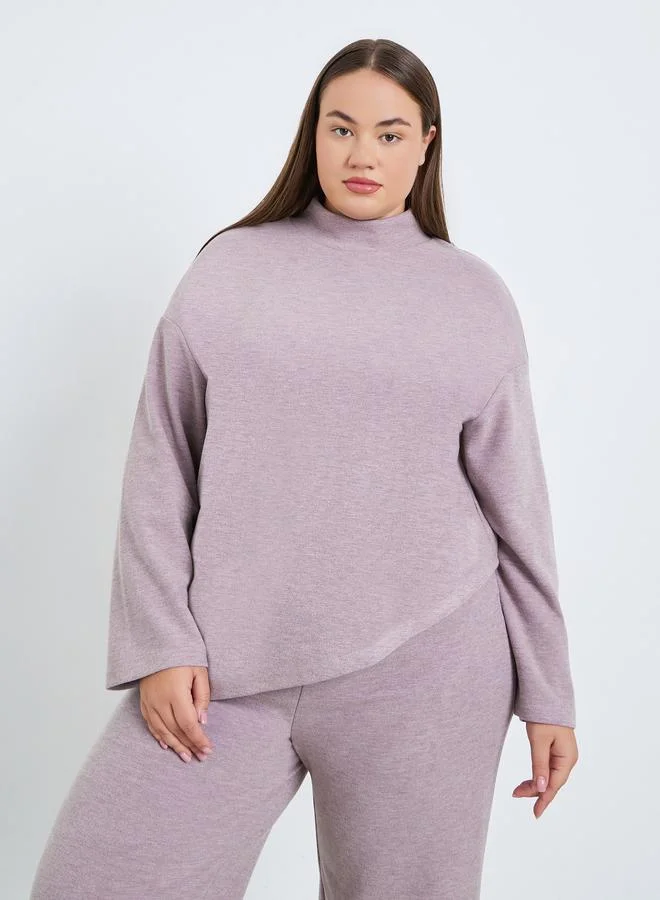 ستايلي طقم منسق من بنطال وبلوزة محبوكة بمقاس كبير