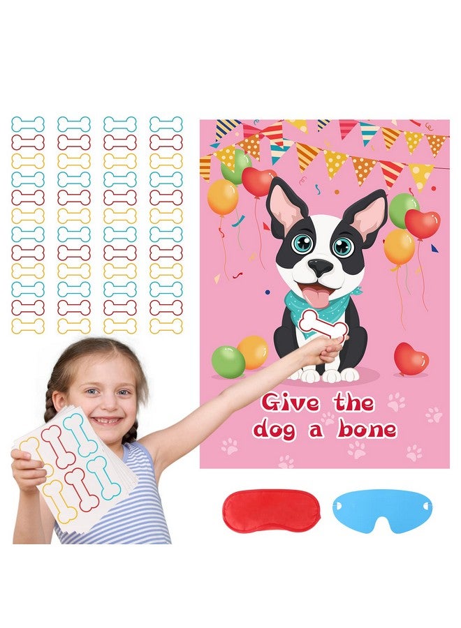 Fowecelt Pin The Bone on The Dog Party Games with 48 Pcs Bone, Give The Dog a Bone Game for Dog Themed Birthday Party Game Supplies - Image 2