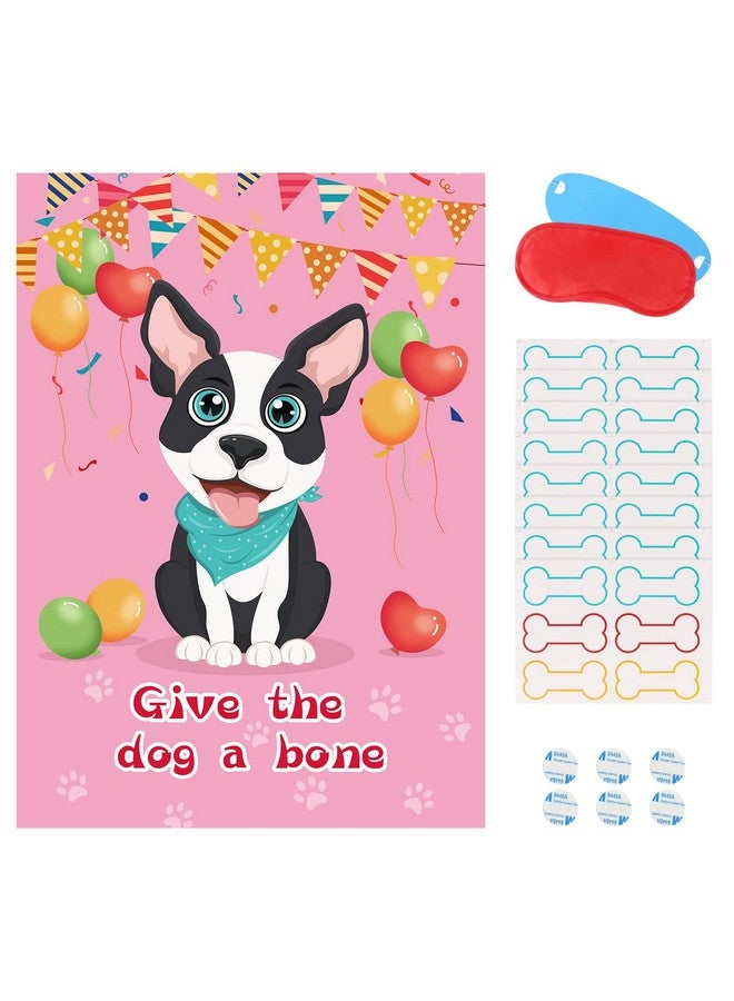 Fowecelt Pin The Bone on The Dog Party Games with 48 Pcs Bone, Give The Dog a Bone Game for Dog Themed Birthday Party Game Supplies - Image 1