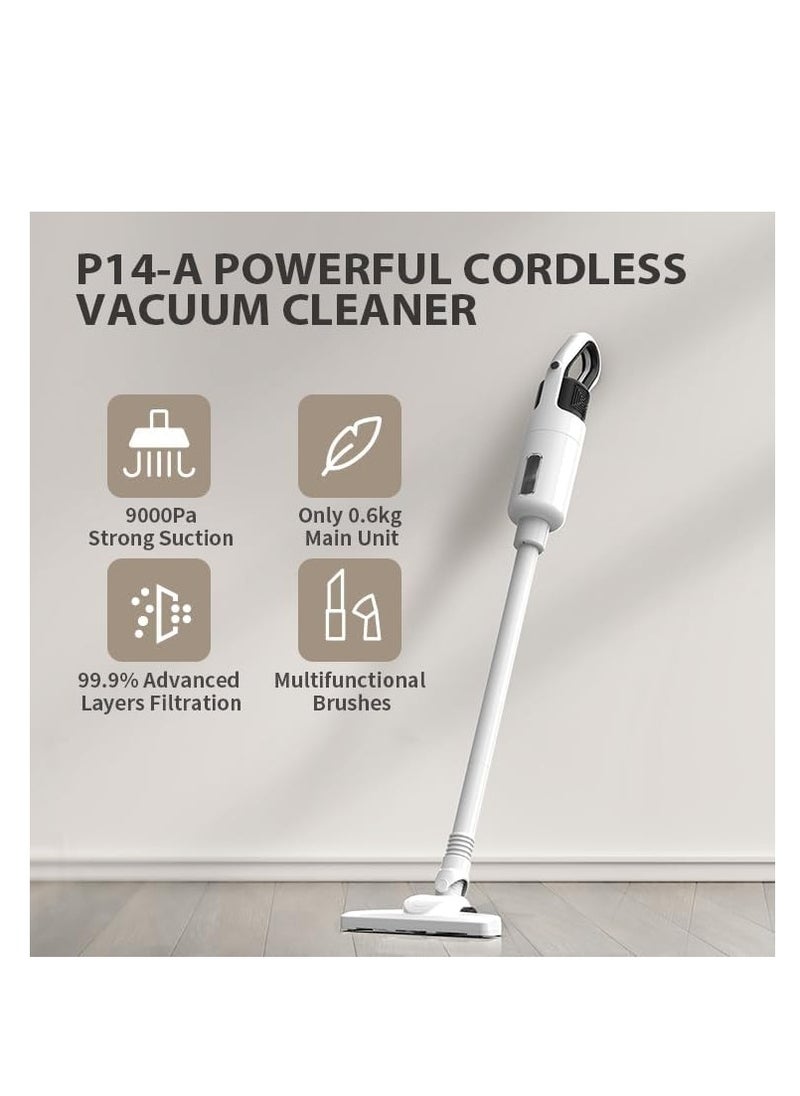 Powerful Cordless Stick Vacuum Cleaner with High-Speed Motor and Long-Lasting Battery for Home Cleaning, 35 Minutes Runtime and 4-Stage Filtration System