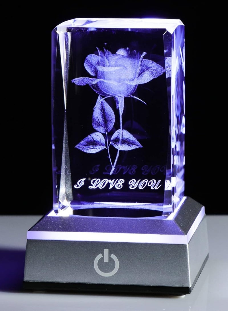 RARELY Colorful Artificial Flower Rose Gift LED Light Forever Rose Birthday Gifts for Women Mon Grandma Wife Sister - Image 1