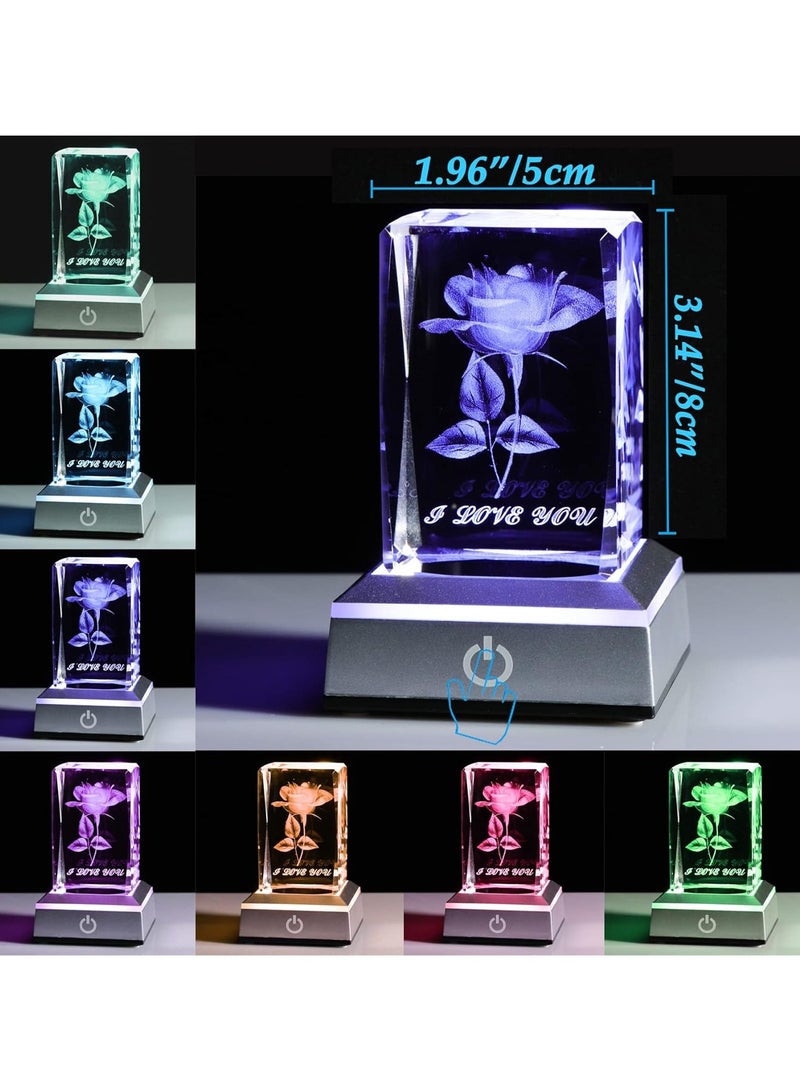 RARELY Colorful Artificial Flower Rose Gift LED Light Forever Rose Birthday Gifts for Women Mon Grandma Wife Sister - Image 3