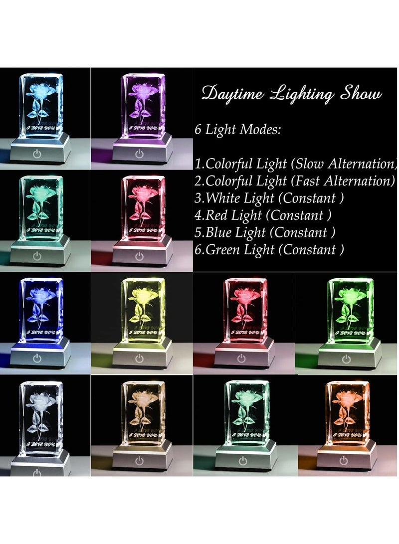 RARELY Colorful Artificial Flower Rose Gift LED Light Forever Rose Birthday Gifts for Women Mon Grandma Wife Sister - Image 2